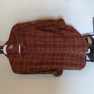 Kuhl Button Up Flannel Long Sleeve Shirt Plaid Multicolored Mens Size Me…